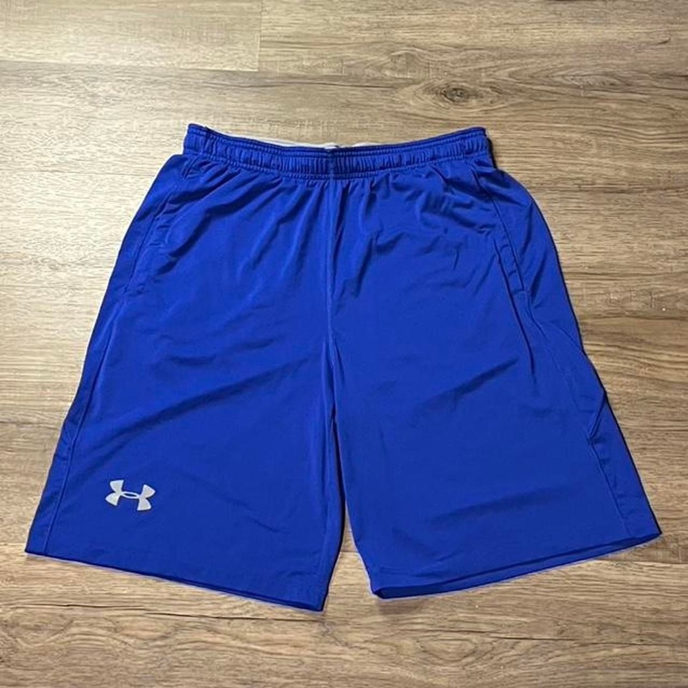 Under Armour Blue‎ Heat Gear Retro Sportswear Running Shorts size medium
